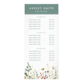 Summer Wildblomma Fält Reklamkort