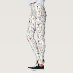 Summer Wildblomma Mönster Leggings