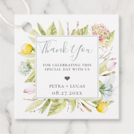 Summer Wildblomma Tack Gåvor Etiketter