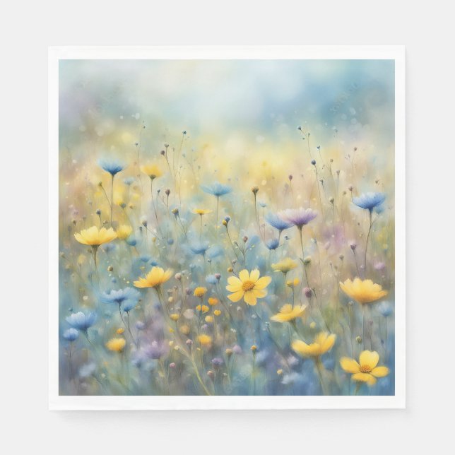 Summer Wildblomme Meadow Pappersservett (Framsidan)
