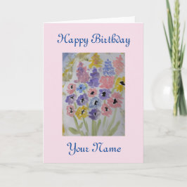 Summer Wildblommor Birthday Kort