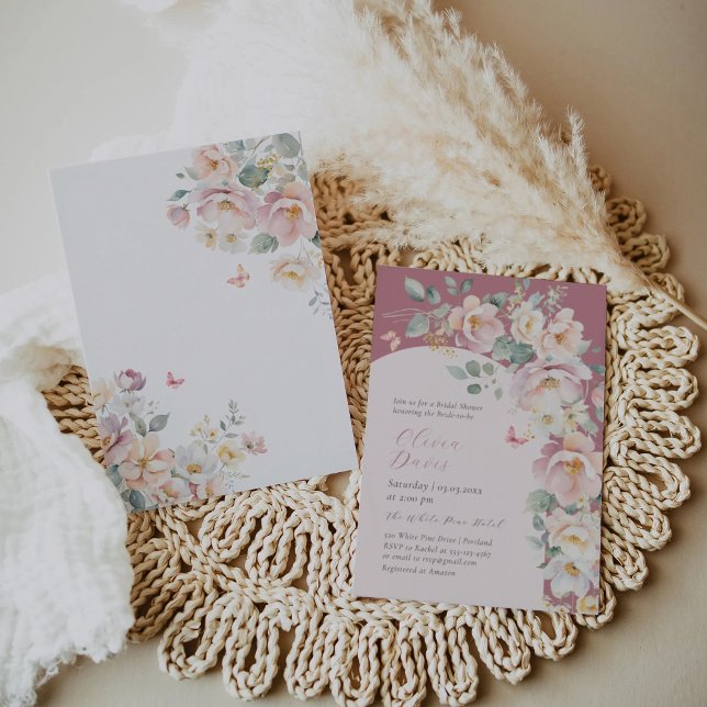 Summer Wildblommor Inbjudningskort för möhippan (Skapare uppladdad)