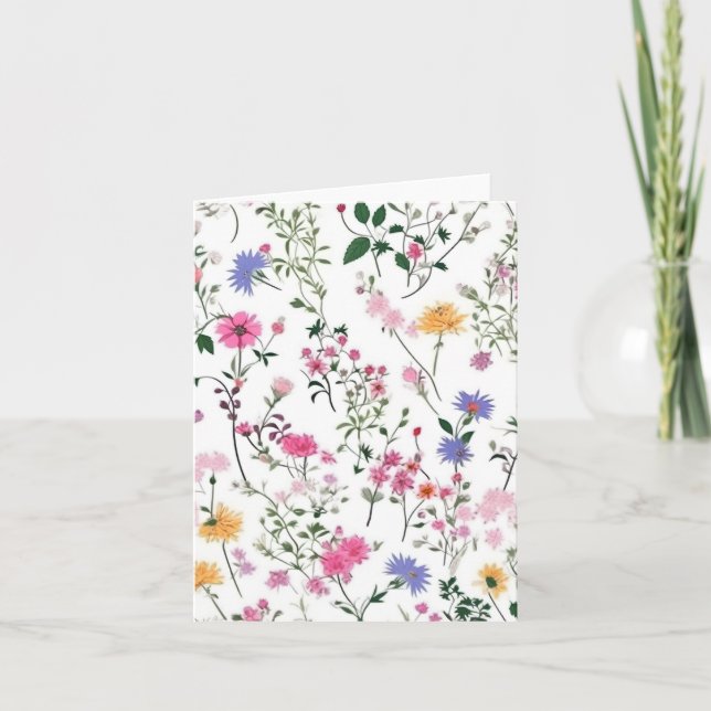 Summer Wildblommor Kort (Framsida)
