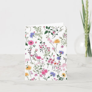 Summer Wildblommor Kort