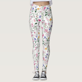 Summer Wildblommor Leggings