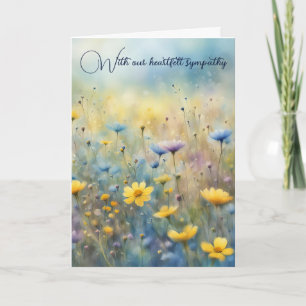 Summer Wildblommor Sympathy Kort