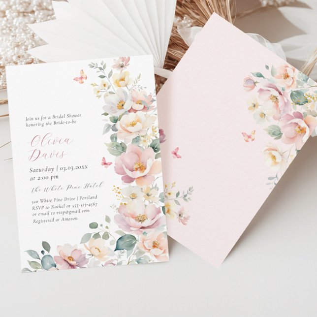 Summer Wildblommor Wandeans Inbjudningskort för mö (Skapare uppladdad)