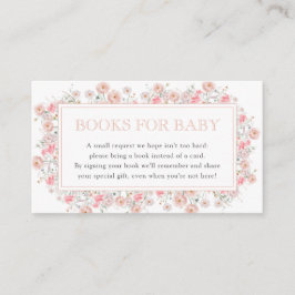 Summer Wildflower Baby Shower Books for Baby Tilläggskort