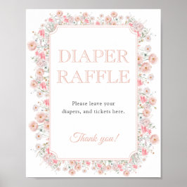 Summer Wildflower Diaper Raffle Baby Shower Poster