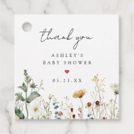 Summer Wildflower Field Baby Shower Gåvor Etiketter