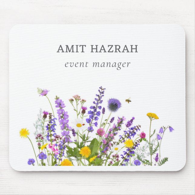 Summer Wildflower Field Nature mouse pad Musmatta (Framsidan)