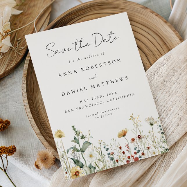 Summer Wildflower Field Spara Datumet (Skapare uppladdad)