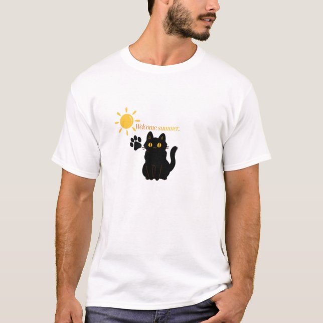 Summer with cats  t shirt (Framsida)