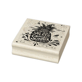 Summer Wood Art Rubber Frimärke Stämpel
