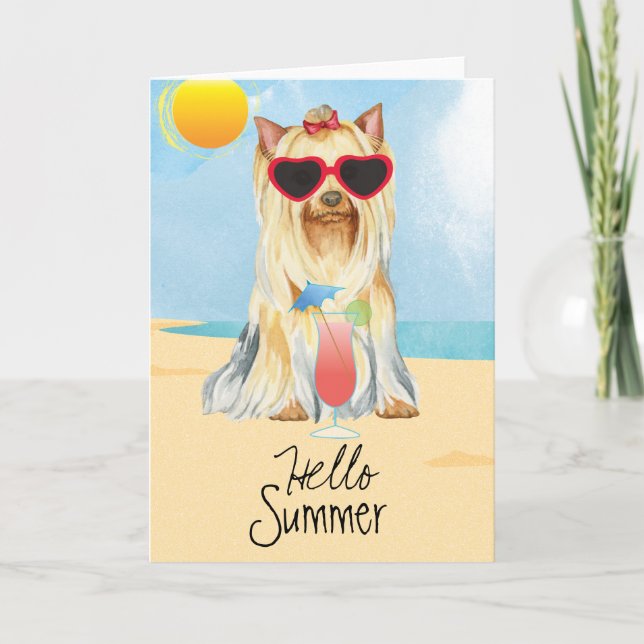 Summer Yorkie Kort (Framsida)
