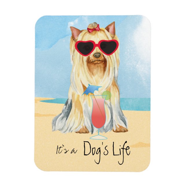 Summer Yorkie Magnet (Vertikal)
