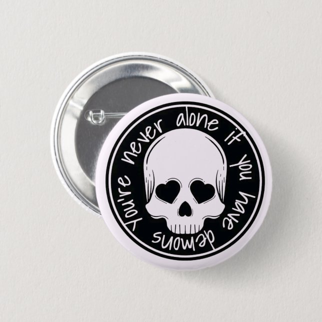 Summera dina inre demoner knapp (Framsida & baksida)