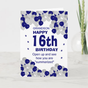 summerad barnsons födelsedag kort