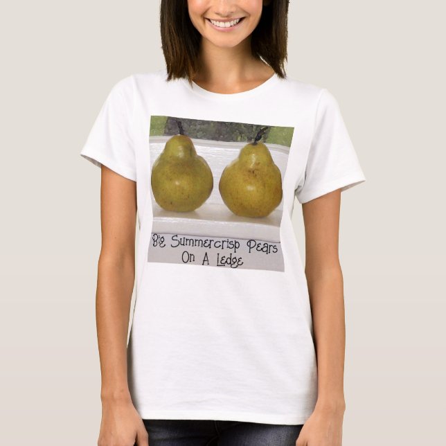 Summercrisp Pears på Ledge Art Photo Tshirt T Shirt (Framsida)