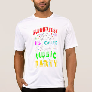 Summerfest som heter Music Party T Shirt
