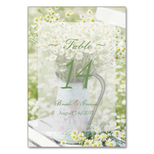 Summerfield Daisy Chamomile Bröllop Bordsnummer
