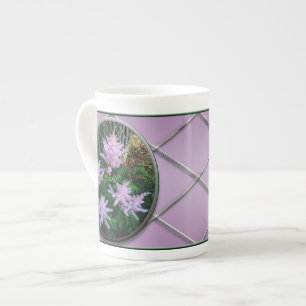 Summergullfjäril Flowers Bone China Mugg Benporslin Mugg