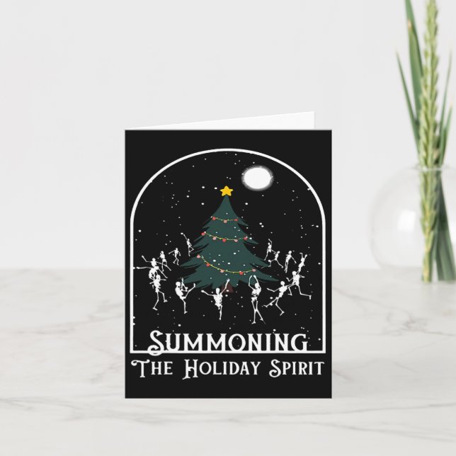 Summering av Helgdag Spirit Skeleton Dancing Chri Kort (Framsida)