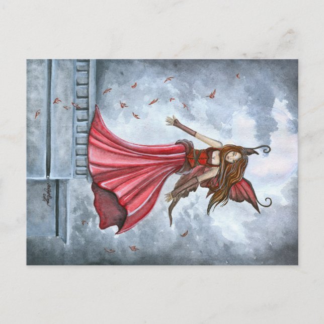 Summering av Vinden Fairy Postcard Vykort (Framsida)