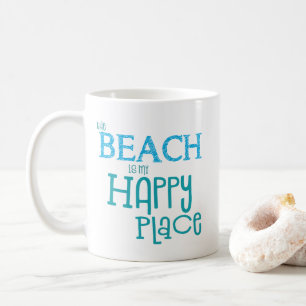 Summeritcitatet för stranden är min blå Lycklig St Kaffemugg