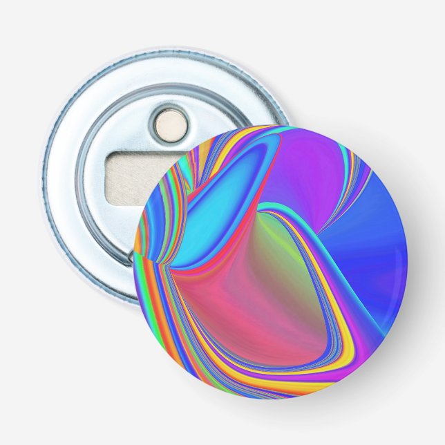 Summerkänsla, Abstrakt 3D Rainbowart Flasköppnare (Framsidan)