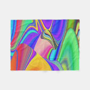 Summerkänsla, Abstrakt 3D Rainbowart Fleecefilt