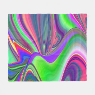 Summerkänsla, Abstrakt 3D Rainbowart Fleecefilt