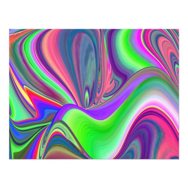 Summerkänsla, Abstrakt 3D Rainbowart Fototryck (Framsidan)