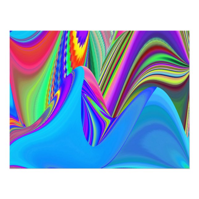 Summerkänsla, Abstrakt 3D Rainbowart Fototryck (Framsidan)