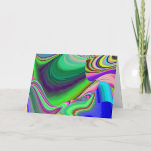Summerkänsla, Abstrakt 3D Rainbowart Kort
