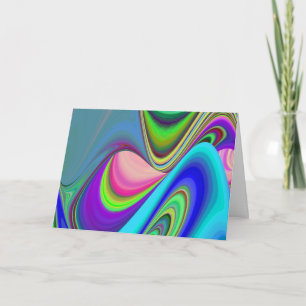 Summerkänsla, Abstrakt 3D Rainbowart Kort