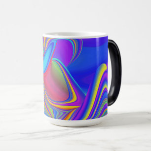 Summerkänsla, Abstrakt 3D Rainbowart Magisk Mugg