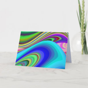 Summerkänsla, Abstrakt 3D Rainbowart Meddelande