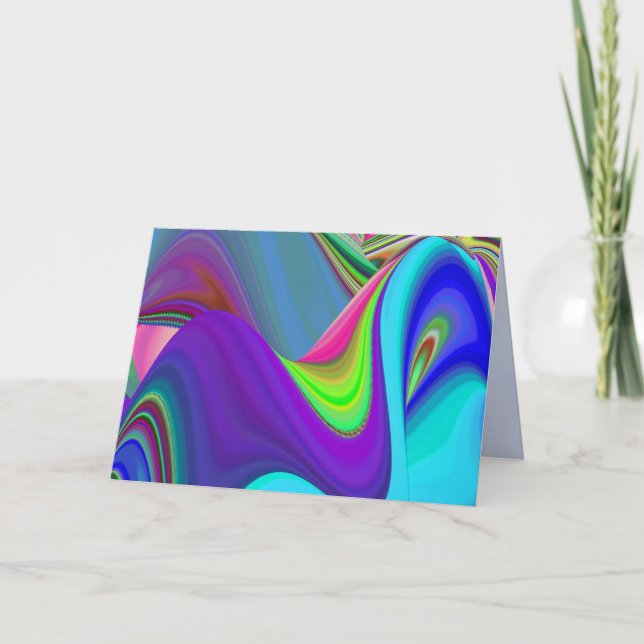 Summerkänsla, Abstrakt 3D Rainbowart Meddelande (Framsida)