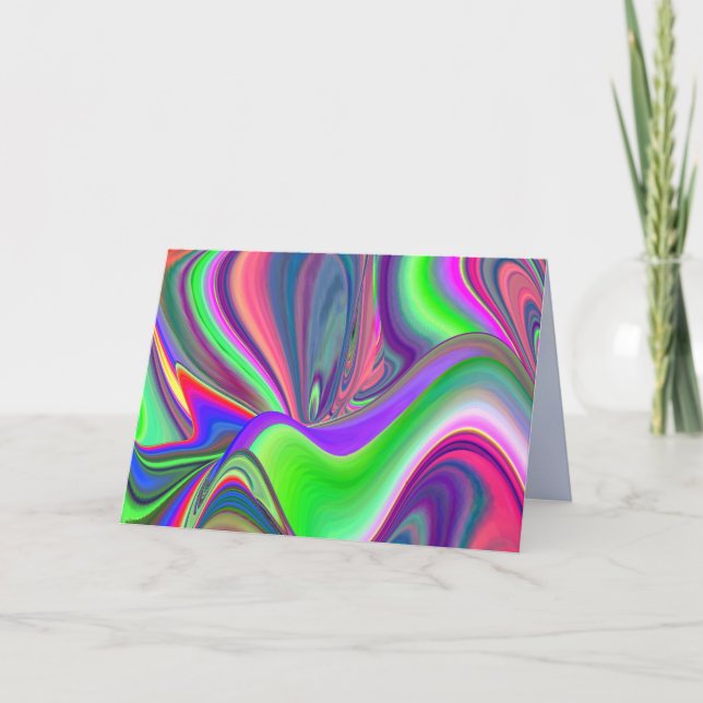 Summerkänsla, Abstrakt 3D Rainbowart Meddelande (Framsida)