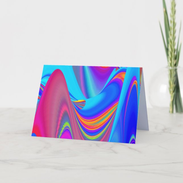 Summerkänsla, Abstrakt 3D Rainbowart Meddelande (Framsida)