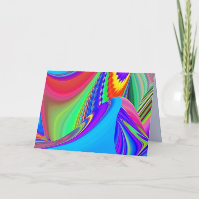 Summerkänsla, Abstrakt 3D Rainbowart Meddelande (Framsida)