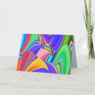 Summerkänsla, Abstrakt 3D Rainbowart Meddelande