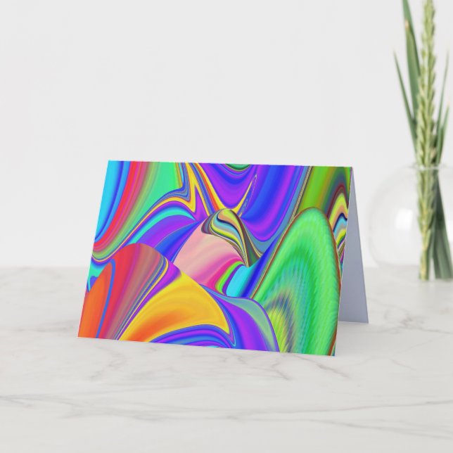 Summerkänsla, Abstrakt 3D Rainbowart Meddelande (Framsida)