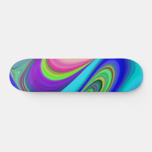 Summerkänsla, Abstrakt 3D Rainbowart Mini Skateboard Bräda 18,5 Cm