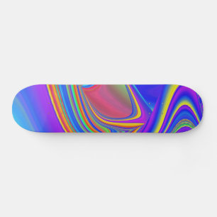 Summerkänsla, Abstrakt 3D Rainbowart Mini Skateboard Bräda 18,5 Cm
