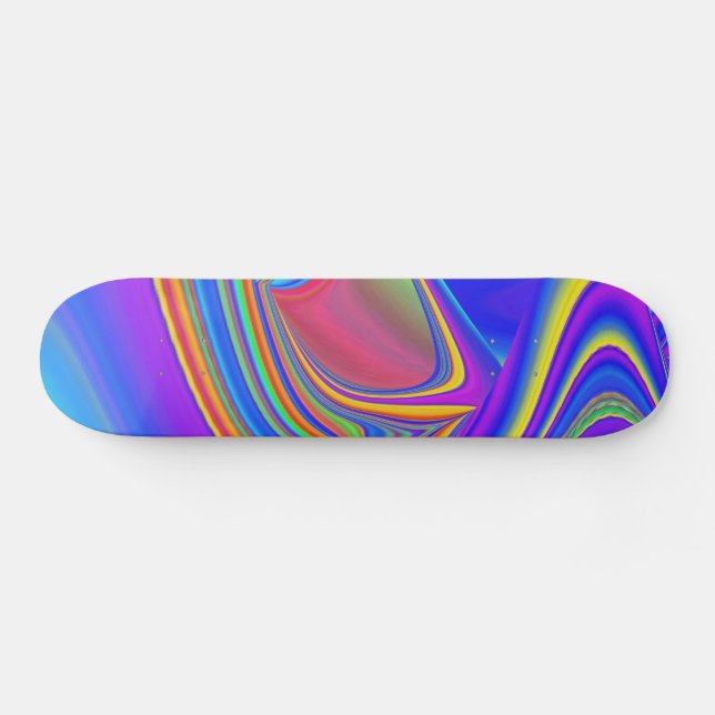 Summerkänsla, Abstrakt 3D Rainbowart Mini Skateboard Bräda 18,5 Cm (Horz)