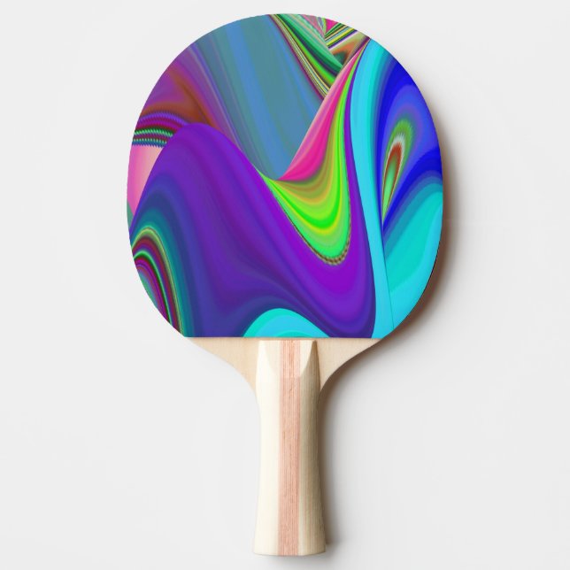 Summerkänsla, Abstrakt 3D Rainbowart Pingisracket (Framsidan)