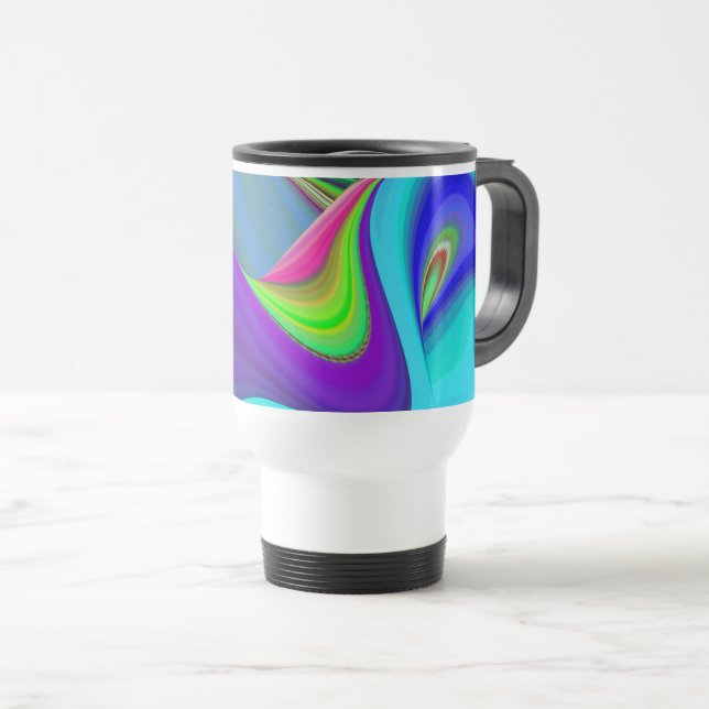 Summerkänsla, Abstrakt 3D Rainbowart Resemugg (Framsida höger)