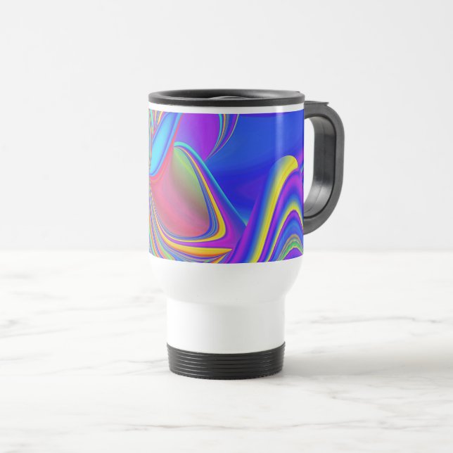 Summerkänsla, Abstrakt 3D Rainbowart Resemugg (Framsida höger)